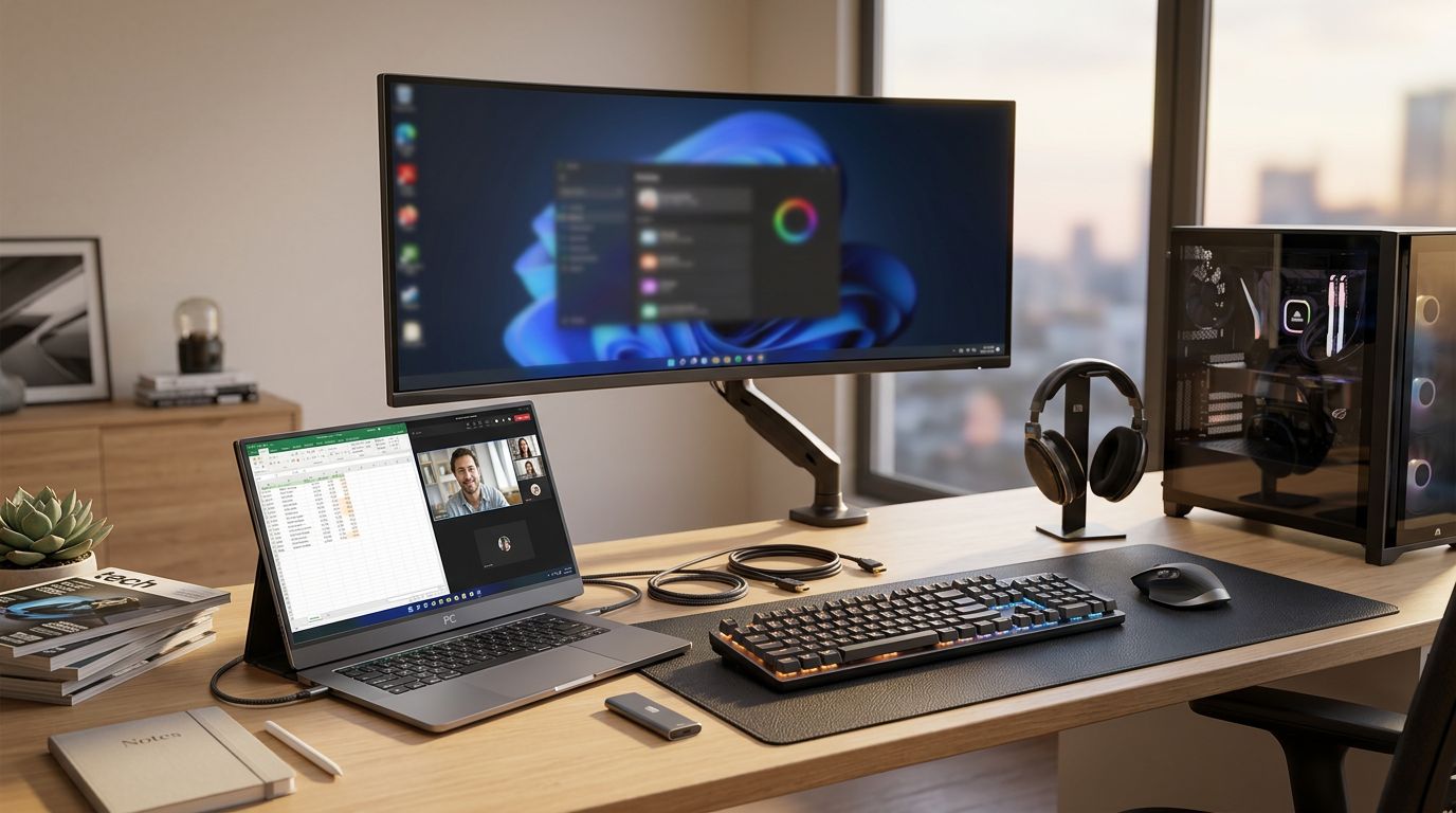 จอพกพา Type-C กับ HDMI สำหรับคนทำงานนอกสถานที่ เลือกแบบไหนให้คุ้มและพกสะดวกจริง