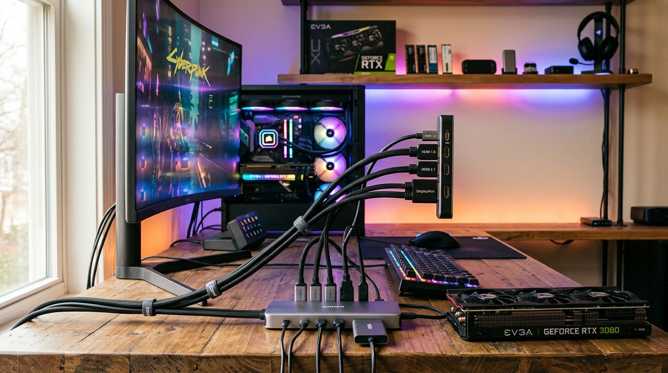 สาย HDMI ราคาแพงกว่าภาพดีขึ้นจริงไหม — เทียบสเปก 1.4, 2.0, 2.1 กับ DisplayPort ก่อนต่อจอ 4K