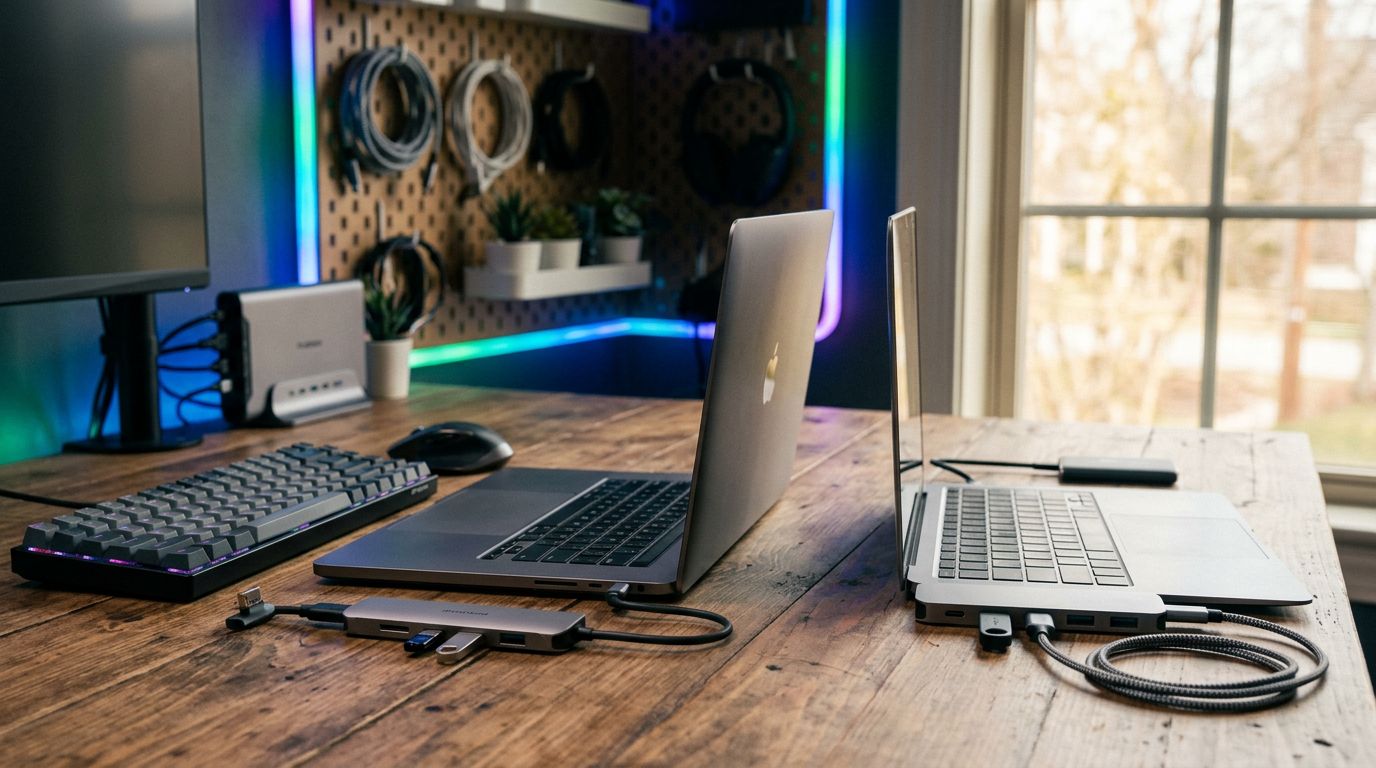 USB Hub มีสาย vs USB Hub แบบเสียบตรง เลือกแบบไหนถนอมพอร์ตโน้ตบุ๊กและ MacBook ได้จริงในระยะยาว