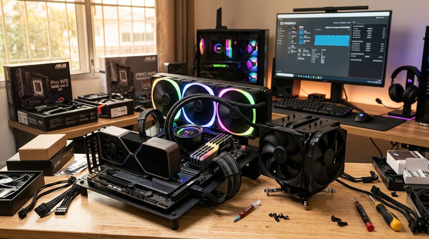 AIO vs Air Cooler สำหรับ Workstation ที่ CPU รัน 100% ตลอดวัน ชุดระบายความร้อนตัวไหนกันไม่ให้งานสะดุด